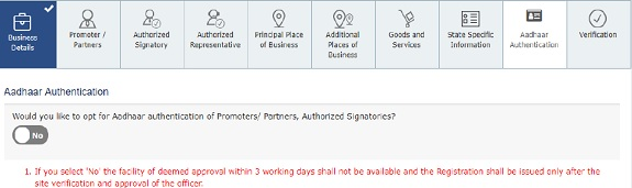 GST Registration Process with Aadhar Authentication