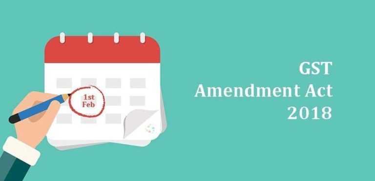 Gst Amendment Act 2018