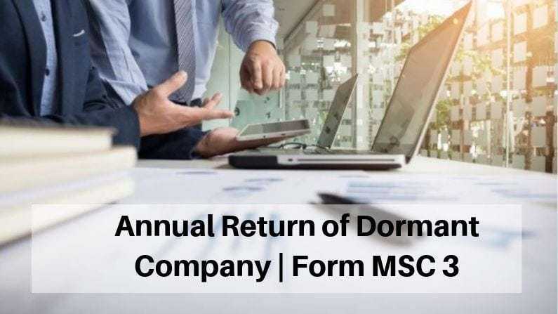 Annual Return of Dormant Company | Form MSC 3