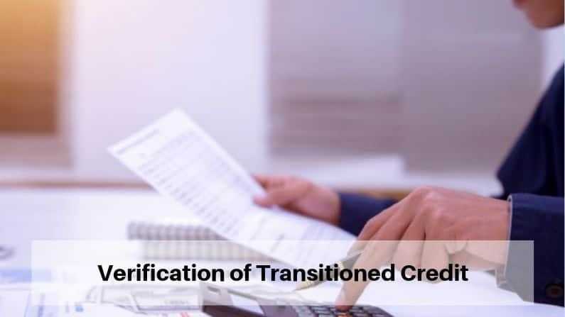 Verification of Transitioned Credit