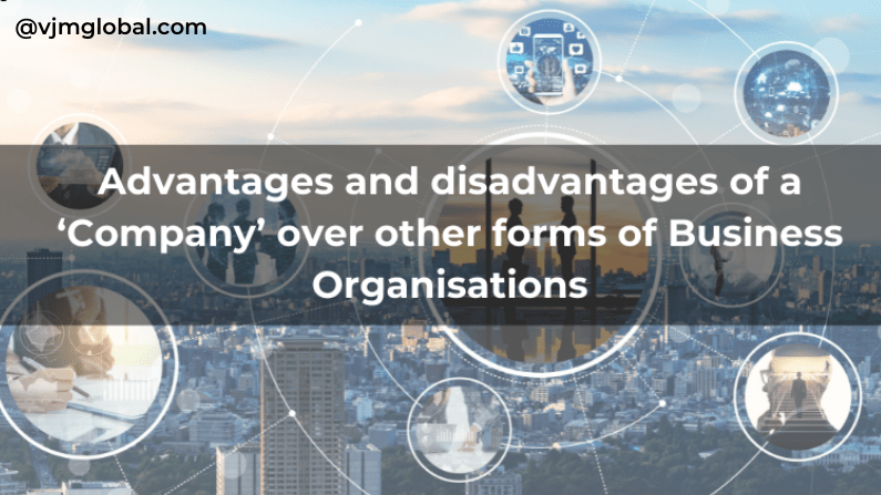 Advantages and disadvantages of a ‘Company’ over other forms of Business Organisations