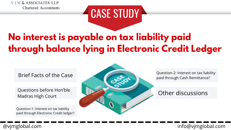 No interest is payable on tax liability paid through balance lying in Electronic Credit Ledger