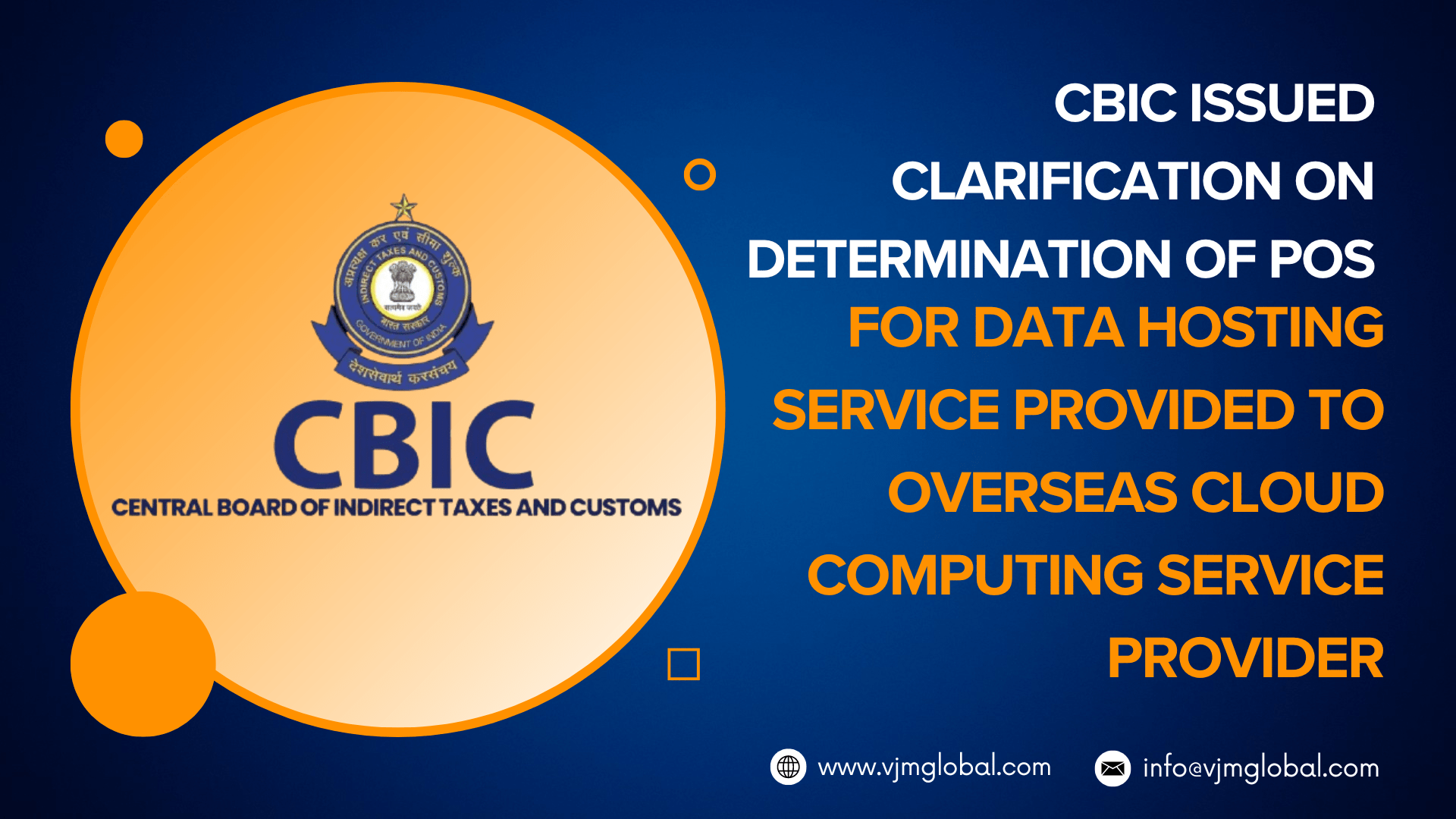 CBIC Issued Clarification on Determination of PoS