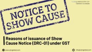 Reasons of issuance of Show Cause Notice (DRC-01) under GST